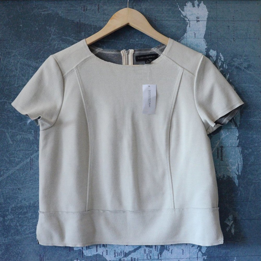 Banana Republic White Business Casual Top